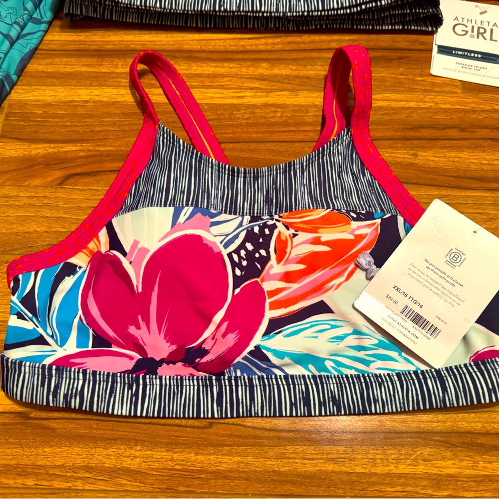 Athleta Multicolor Floral Sports Bra